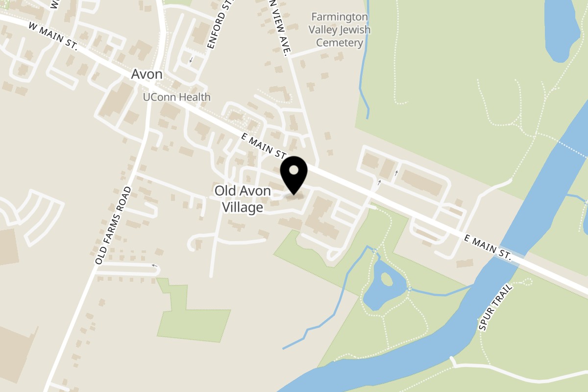 Map showing the location of Pho Go on 41 E Main St in Avon